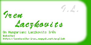 iren laczkovits business card