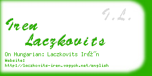 iren laczkovits business card